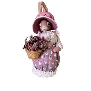 Miniature handmade bunny 3 1/2” tall vintage